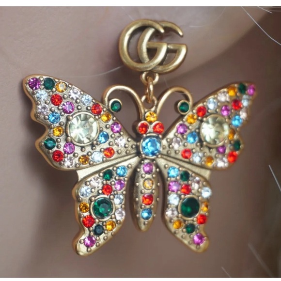Gucci Butterfly Earrings w COA - Picture 2 of 6